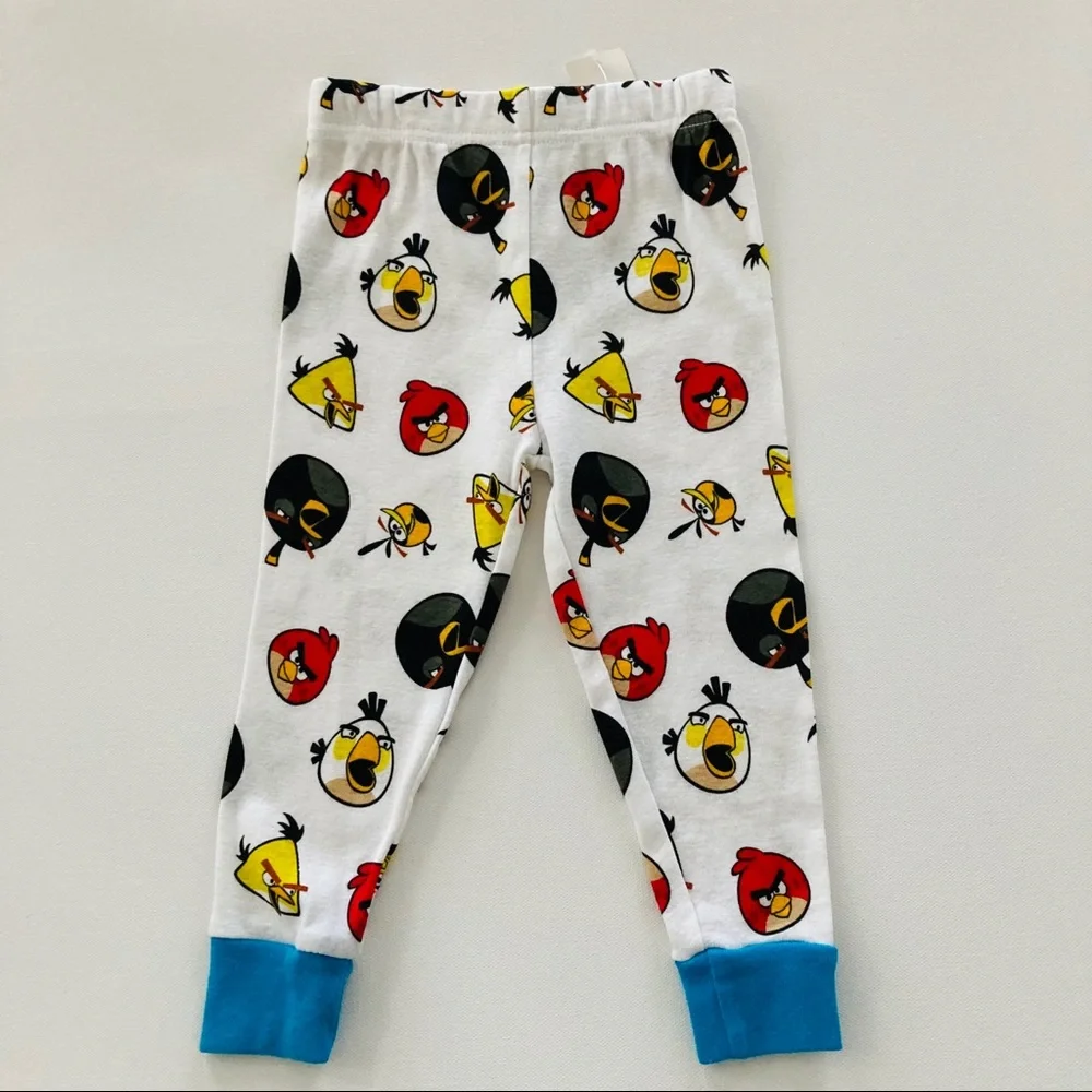 Angry Birds 2T Toddler Boy Pajama Set PJs Cotton NWT